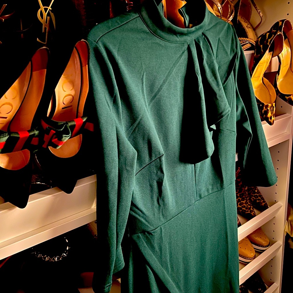 Green MAKE THEM ENVIOUS body hugging dress!
